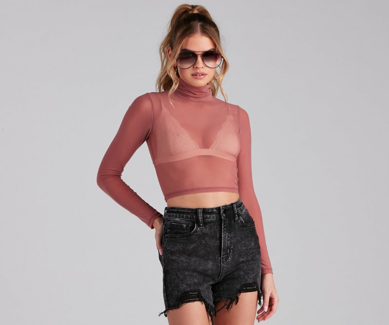 TableClothsUs Stunning Sheer Moment Crop Top