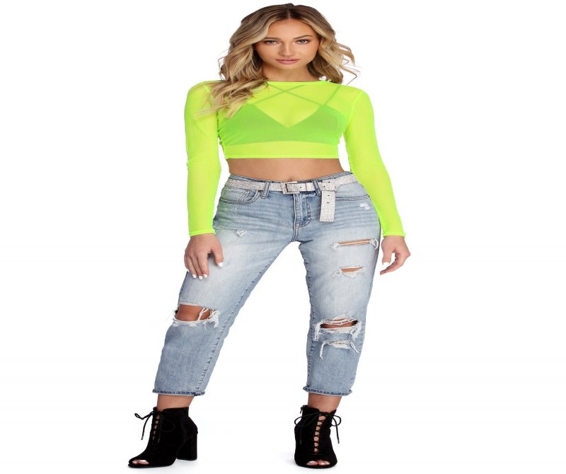 TableClothsUs Mesh With The Best Crop Top