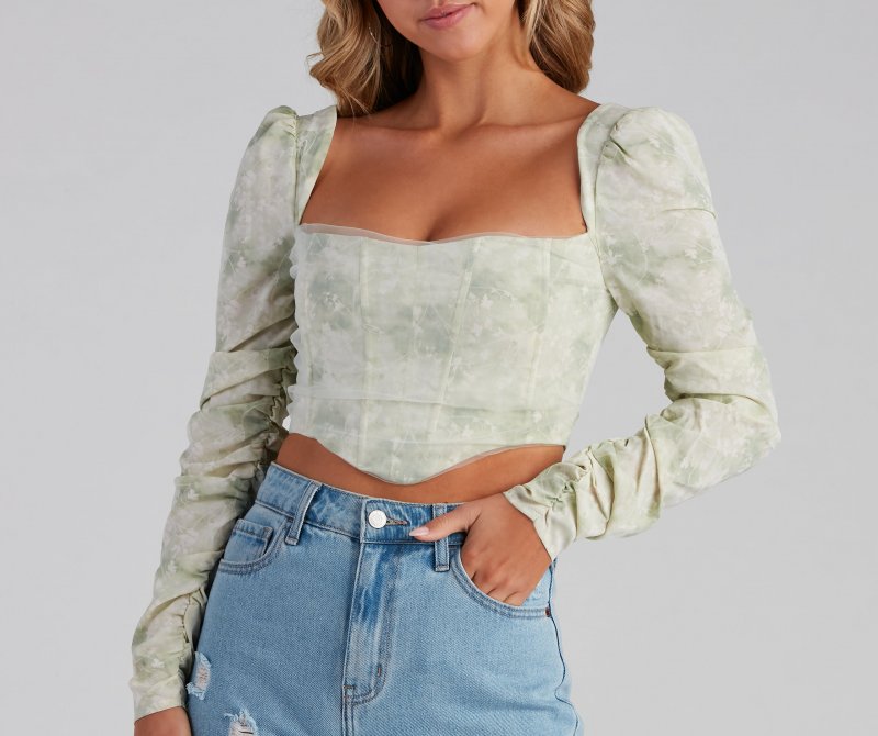 TableClothsUs Passion For Florals Corset Top