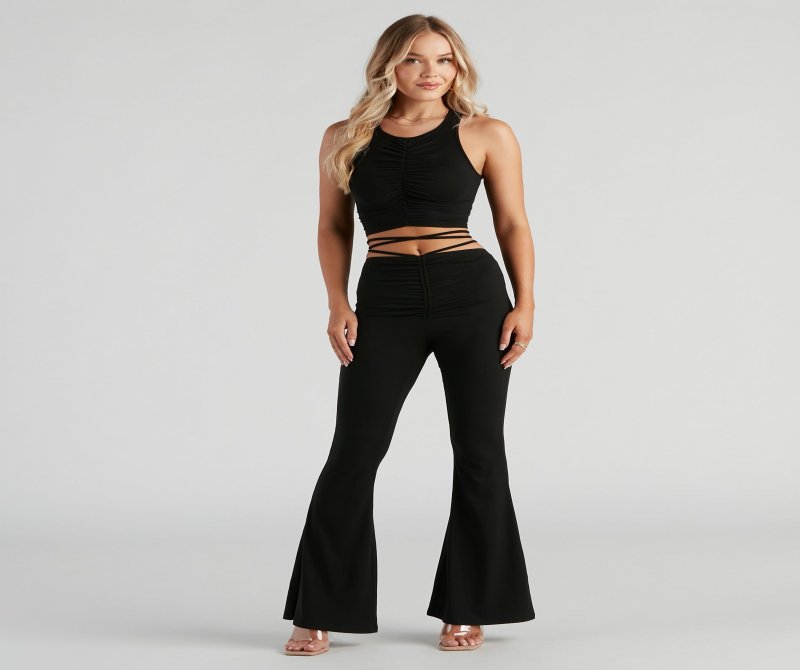 TableClothsUs Elevated Casual Ruched Cropped Tank