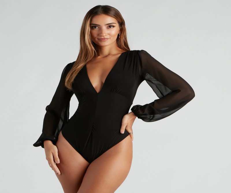 TableClothsUs Love Like Crazy Plunge Neck Bodysuit