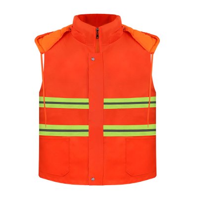 Cotton Vest - Workwear Fabric (Detachable Hood)