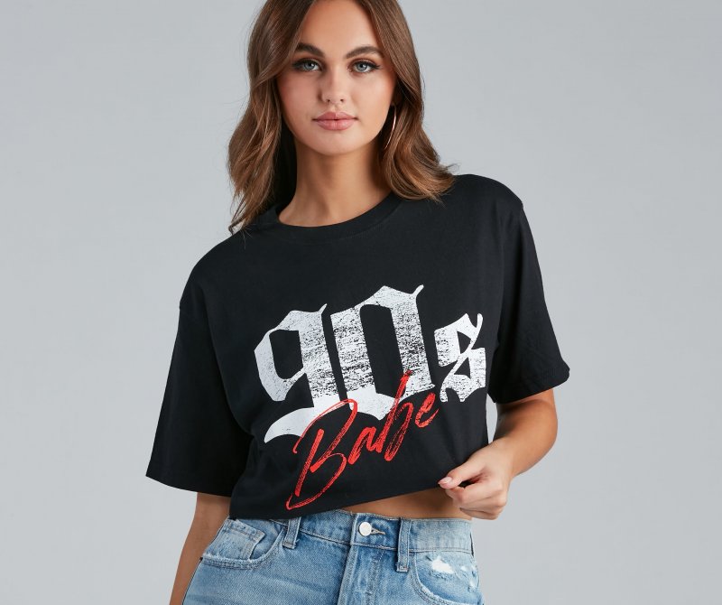 TableClothsUs 90's Babe Crop Tee