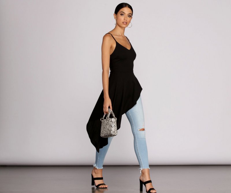 TableClothsUs Pretty In Peplum High Low Top