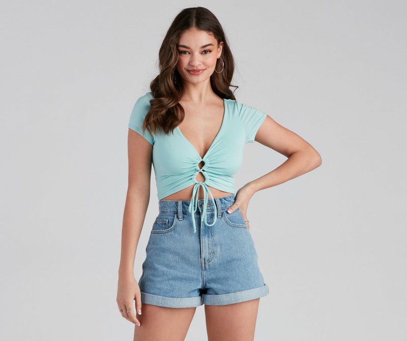 TableClothsUs Casual Slay Knit Crop Top