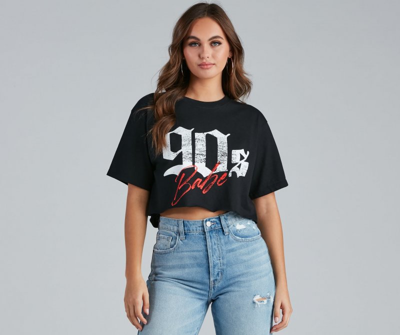 TableClothsUs 90's Babe Crop Tee