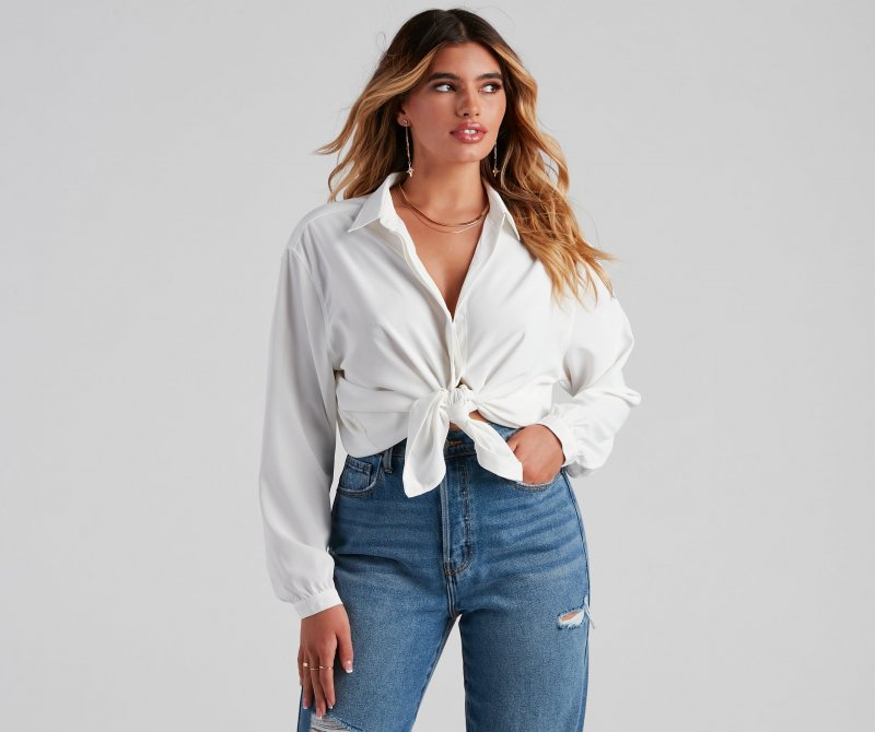 TableClothsUs Office Chic Collared Button Up Blouse