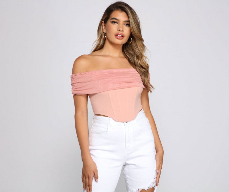 TableClothsUs Picture Perfect Off The Shoulder Bustier