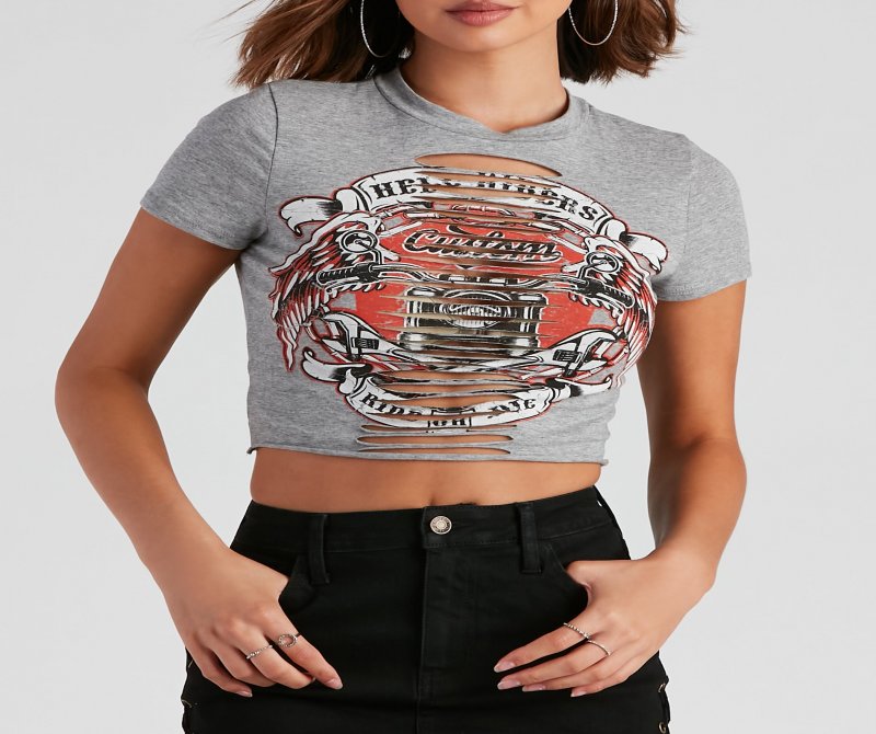 TableClothsUs Ride Or Die Moto Graphic Slash Tee