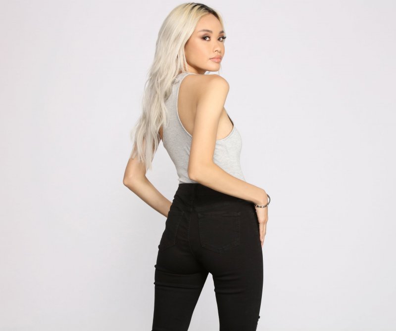 TableClothsUs Jersey-Knit Racer Back Bodysuit