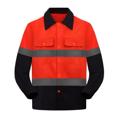 Long-sleeved work clothes-new polyester-cotton