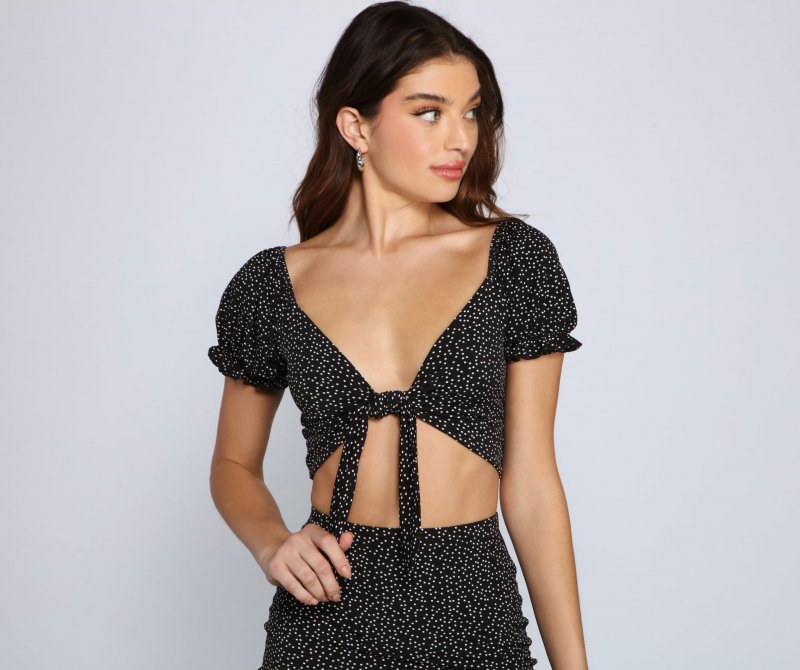 TableClothsUs Polka Dot Perfection Crop Top