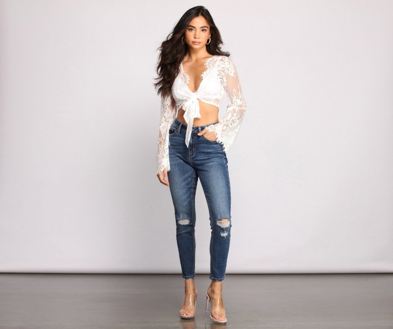 TableClothsUs Stunning Sheer Lace Top