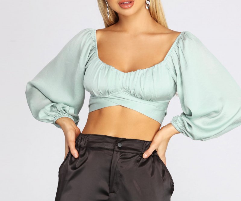 TableClothsUs Poised And Pleated Tie Waist Blouse