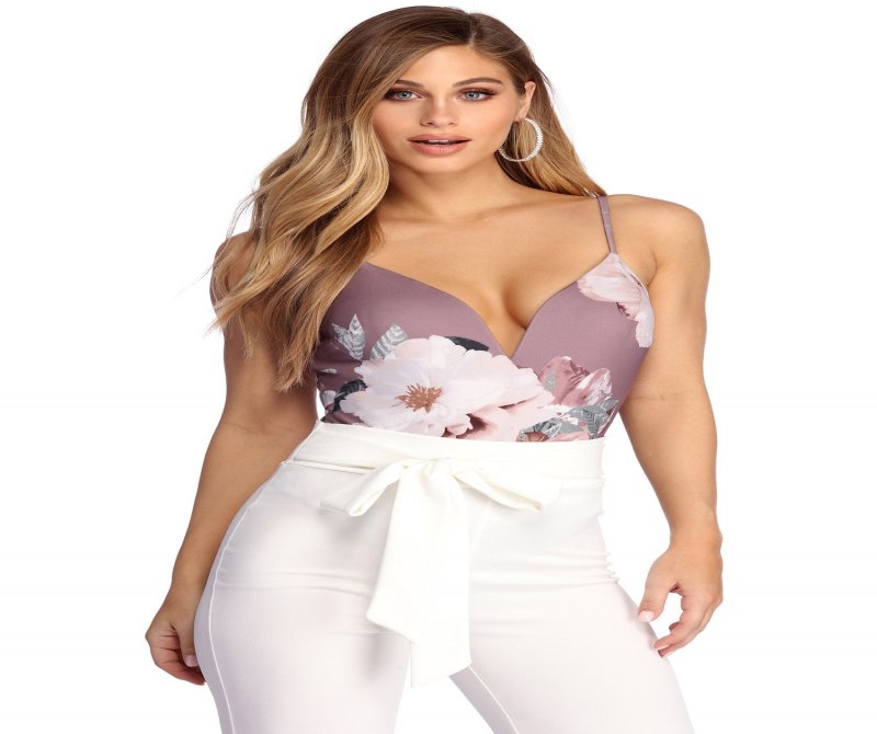 TableClothsUs Flirty In Floral Bodysuit