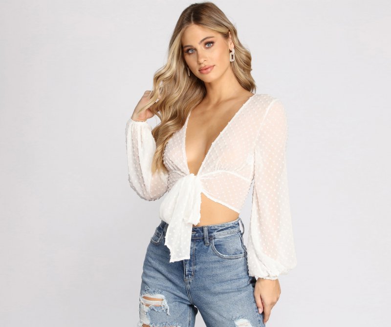 TableClothsUs Boho-Chic Tie-Front Top