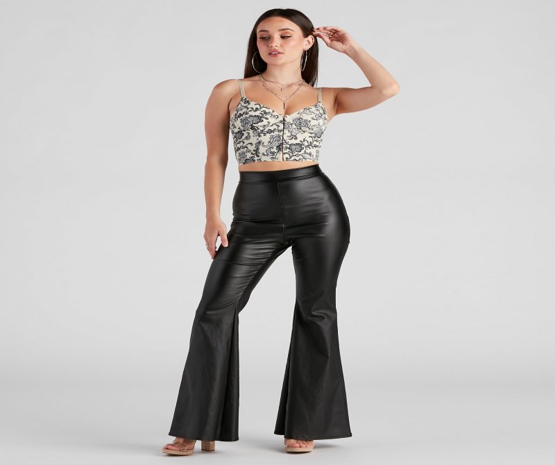 TableClothsUs Vibe In Paisley Corset Crop Top