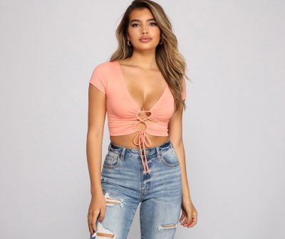 TableClothsUs Casual Slay Knit Crop Top