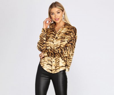 TableClothsUs Fierce Competition Satin Blouse