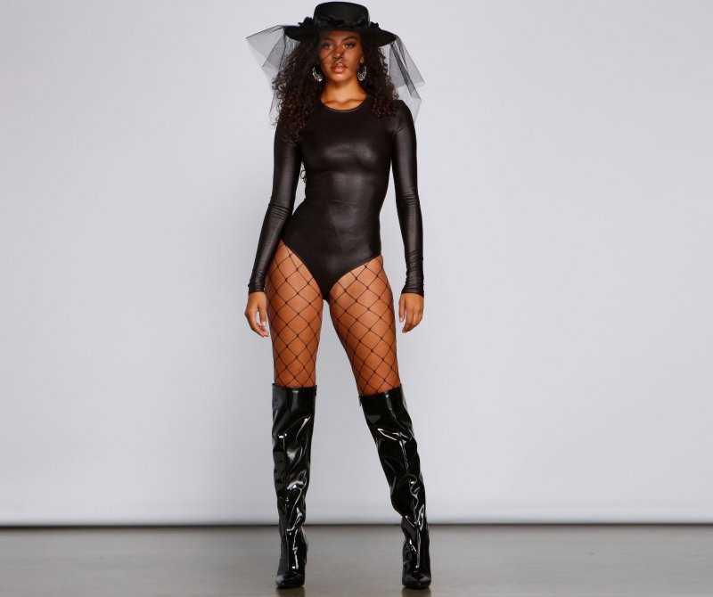 TableClothsUs All Laced Up Latex Bodysuit