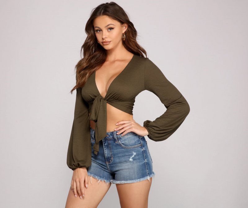 TableClothsUs Boho Babe Tie-Front Top