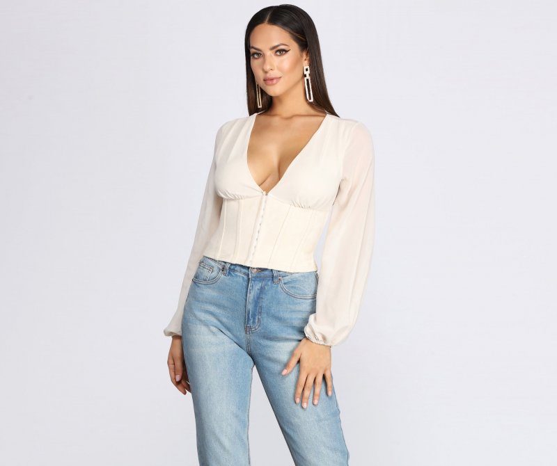 TableClothsUs Stay Chic Corset Blouse