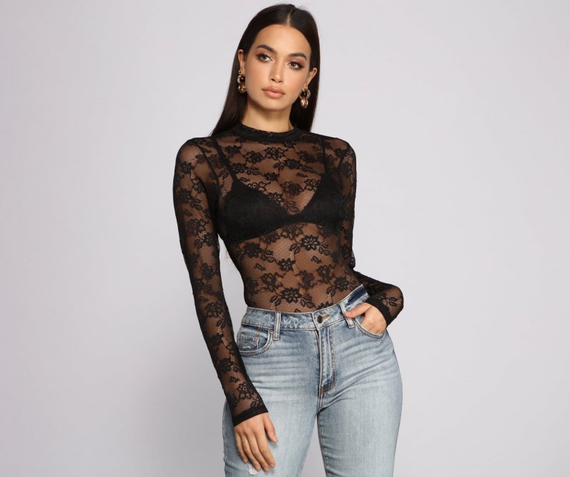 TableClothsUs Living For Lace Strappy Back Bodysuit