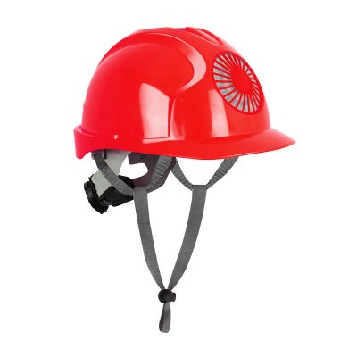 Solar-Powered Fan Helmet with Three Ribs - ABS